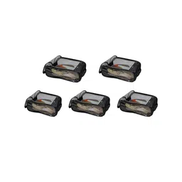 atorakushon Set Of 5 Black Solid Reusable Shoe Organisers image 2