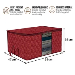 Kuber Industries Maroon 4 Pieces Regular Multi-Utility Organisers image 4