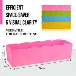 Kuber Industries Pink 4 Pieces Reusable Multi-Utility Organiser image 4