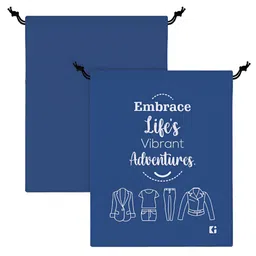 Kuber Industries Navy Blue & White 4 Pieces Printed Multi-Utility Organisers image 4