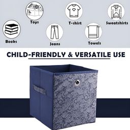 Kuber Industries Navy Blue Set of 3 Regular Multi-Utility Organisers image 2