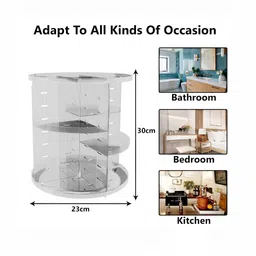 Kuber Industries Transparent Set of 1 Regular Makeup Organiser Organisers image 3