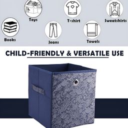 Kuber Industries Navy Blue Set of 5 Regular Multi-Utility Organisers image 5