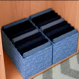 Kuber Industries Blue Reusable Drawer Organiser image 3