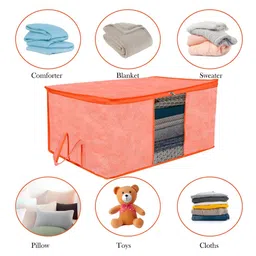 Kuber Industries Orange & White 6 Pieces Regular Multi-Utility Organisers image 2
