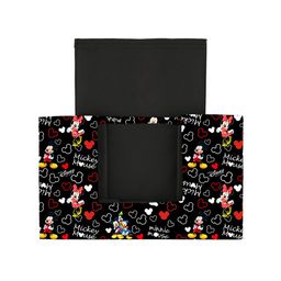 Kuber Industries Black & Red 3 Pcs Printed Foldable Shirt Stackers With Handle image 3