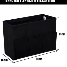 Kuber Industries Black 2 Pieces Reusable Drawer Organisers image 4