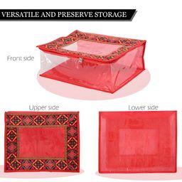 Kuber Industries Red Set of 4 Regular Drawer Organiser Organisers image 4