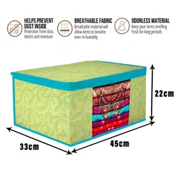 Kuber Industries Green & Blue 4 Pieces Reusable Multi-Utility Organisers image 3