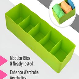 Kuber Industries Green 4 Pieces Reusable Multi-Utility Organisers image 4