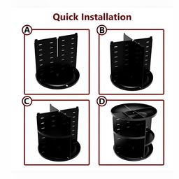 Kuber Industries Black Set of 1 Regular Makeup Organiser Organisers image 2