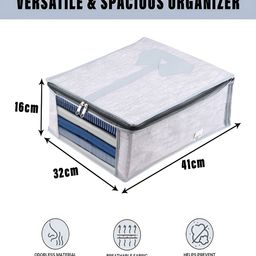 Kuber Industries Grey 4 Pieces Regular Multi-Utility Organisers image 4