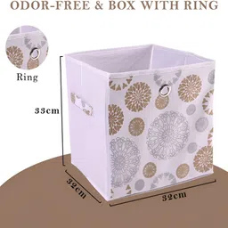 Kuber Industries Maroon & White 6 Pieces Printed Foldable Multi-Utility Organisers image 2