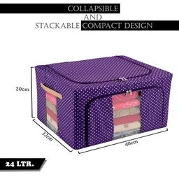 Kuber Industries Blue & White Printed Multi-Utility Organiser image 5