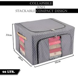 Kuber Industries Grey & White Printed 5 Pieces Waterproof Multi-Utility Organisers image 2