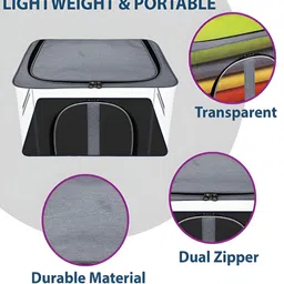 Kuber Industries Grey & Transparent 10 Pieces Multi-Utility Organisers image 2