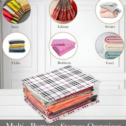 Kuber Industries Cream-Coloured 2 Pieces Fabric Multi-Utility Organiser image 3