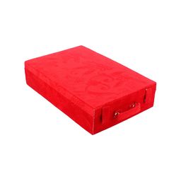 Kuber Industries Red Self-Designed 5 Rod Bangle Box With Removable Rod & Handle Jewellery Organiser image 3