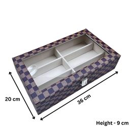 La Trove Purple & Beige Regular Checked Separator Organisers image 4