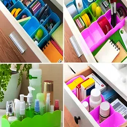 Kuber Industries Green 4 Pieces Reusable Multi-Utility Organisers image 2