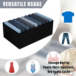 Kuber Industries Black Reusable Drawer Organiser image 4