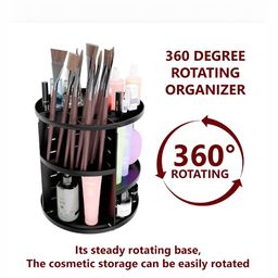 Kuber Industries Black Set of 1 Regular Makeup Organiser Organisers image 4