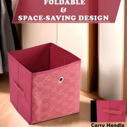Kuber Industries Maroon & Black 2 Pieces Printed Foldable Multi-Utility Organisers image 5