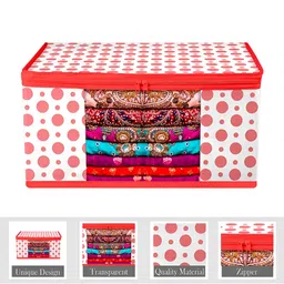 Kuber Industries Red & White 6 Pieces Reusable Multi-Utility Organisers image 2