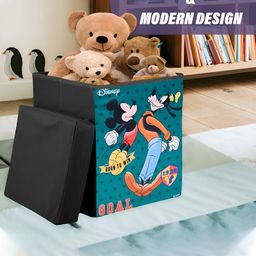 Kuber Industries Black 2 Pieces Reusable Storage Organiser with Lid & Handles image 3