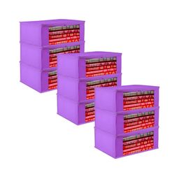 Kuber Industries Purple Set of 6 Reusable Drawer Organiser Organisers-33