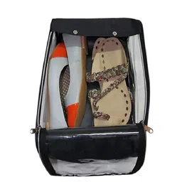 atorakushon Set Of 5 Black Solid Reusable Shoe Organisers image 4