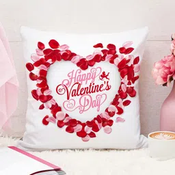 STITCHNEST Red & White Quirky Square Cushion Covers-image-1
