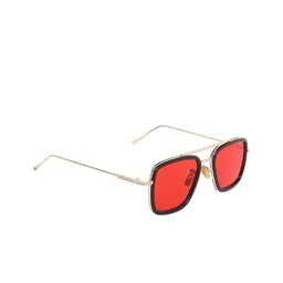 ALIGATORR Unisex Red Lens & Black Full Rim Wayfarer Sunglasses  AGR_TONY_RED-13