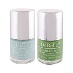 DeBelle Set of 2 Gel Nail Polish - Mint Amour & Mystique Green - 8 ml Each-57