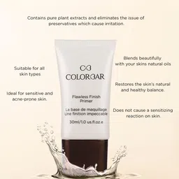 Colorbar Set of Precision Liquid Eyeliner 2.5 ml - Black & Flawless Finish Primer - 30 ml image 4