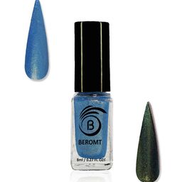 BEROMT Cruelty-Free Shimmery Gel Effect Diamond Nail Polish 8 ml - Sapphire Diamond 812-33