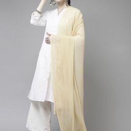 ADA Beige Mukaish Work Sustainable Handloom Dupatta with Hand Embroidered Border-40