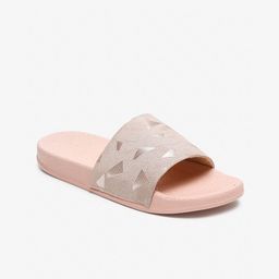 Misto Women Pink Textured Open Toe Flats-image-9