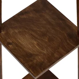 SANDED EDGE White & Brown 3 Tier Walnut Hand Finish Floor Magnum Lamp image 2