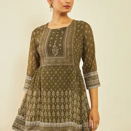 Soch Ethnic Motif Printed A--Line Kurti-picture-6