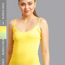 FBAR Pack Of 2 Non-Padded Pure Cotton Skin Friendly Camisoles-image-51