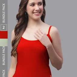 Friskers Pack Of 2 Skin Friendly Cotton Camisoles-image-34