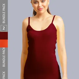 FBAR Pack Of 2 Pure Cotton Long Camisoles-image-92