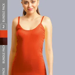 FBAR Pack Of 2 Bio Wash Pure Cotton Camisoles-image-64