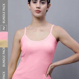 FBAR Pack Of 2 U-Neck Cotton Bio-Wash Camisoles-image-81