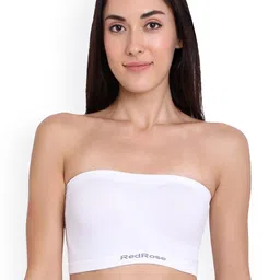 RedRose White Non-Wired Non Padded Bralette Tube Bra-picture-45