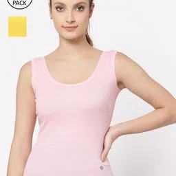 Floret Women Pack Of 2 Solid Cotton Camisoles-image-81