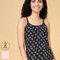 YU by Pantaloons Pack Of 2 Printed Cotton Camisoles-image-86