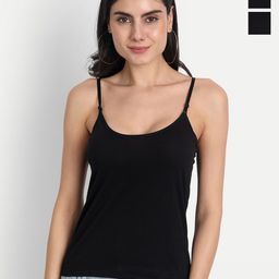 Aimly Pack Of 3 Shoulder Straps Cotton Camisoles-image-85
