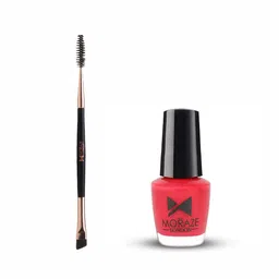 Moraze Combo Of Nail Paint 5ml & Double Ended Brush - First Kiss-3